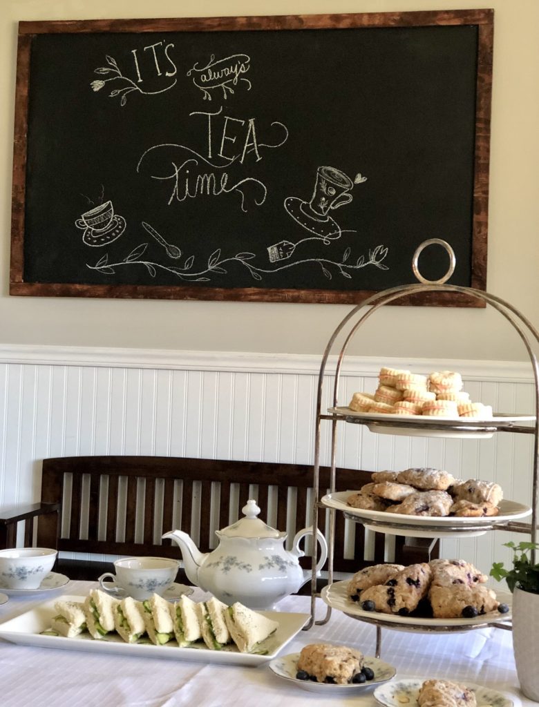 Afternoon Tea with Blueberry Scones and a Lemon Glaze Bluefield Kitchen